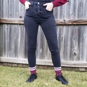 Black high waisted skinny jeans